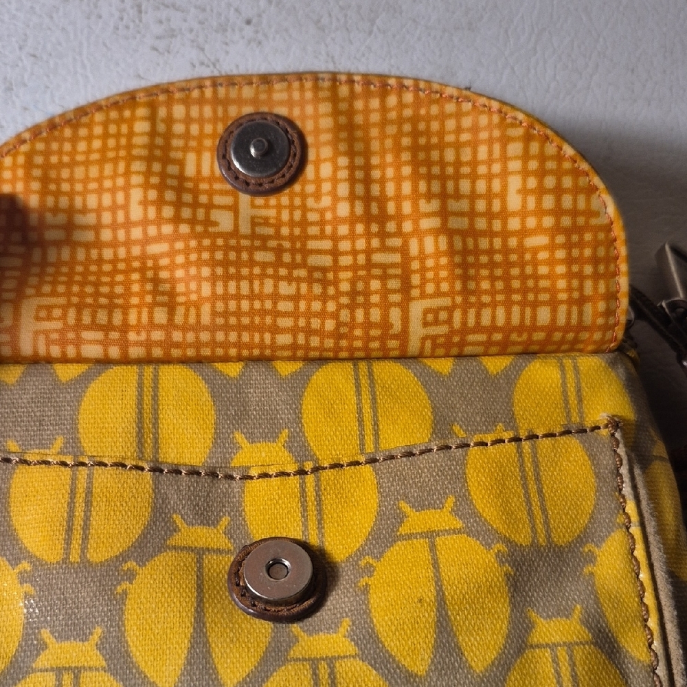 Fossil Mustard and Taupe Crossbody Bag - Picture 4 of 15